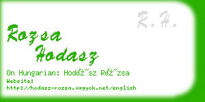 rozsa hodasz business card